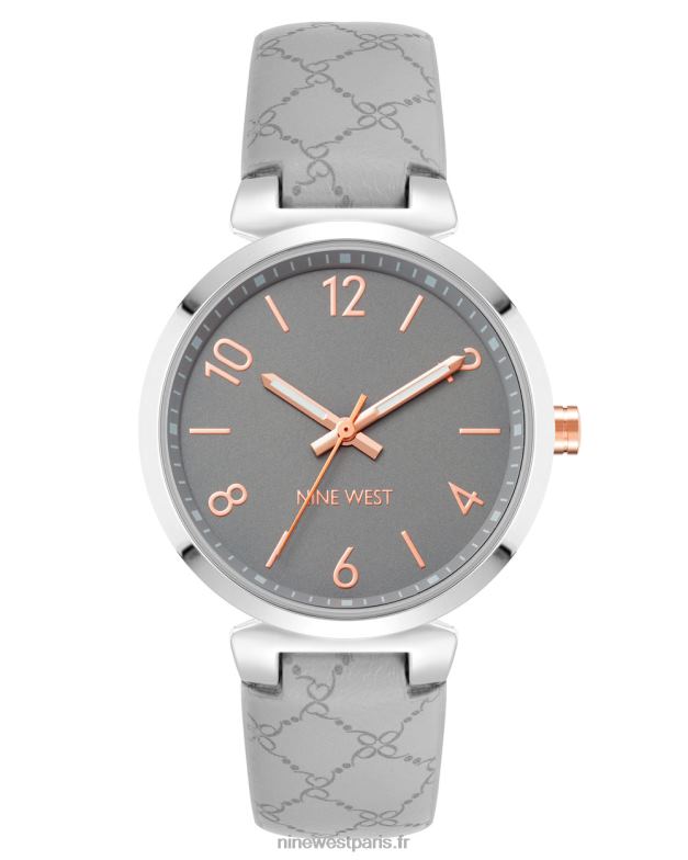 Nine West montre bracelet à logo P88BJ2877 gris