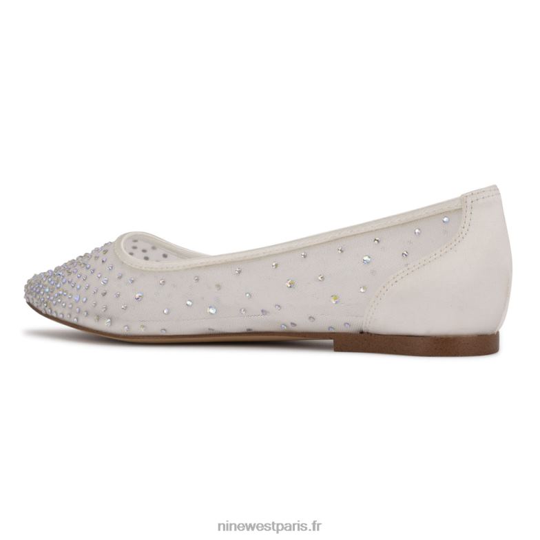 Nine West boost chaussures plates à bout pointu P88BJ2064 maille blanche