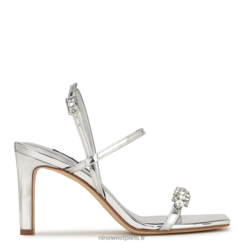 Nine West sandales à bride arrière oreece P88BJ1714 argent