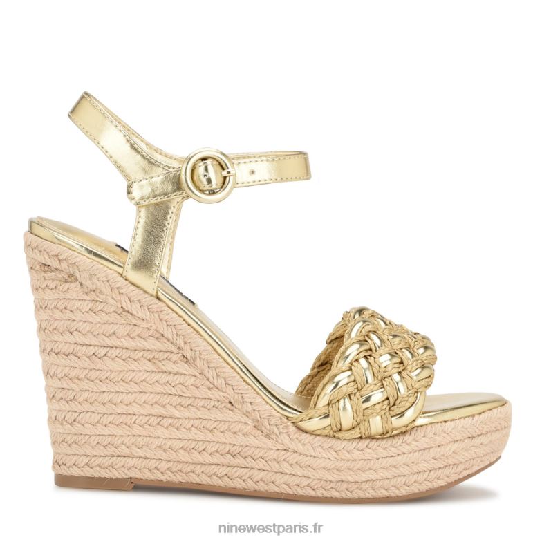 Nine West hosana sandales compensées façon espadrilles P88BJ748 platine