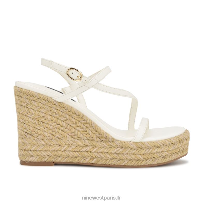 Nine West jills sandales compensées façon espadrilles P88BJ1131 blanc