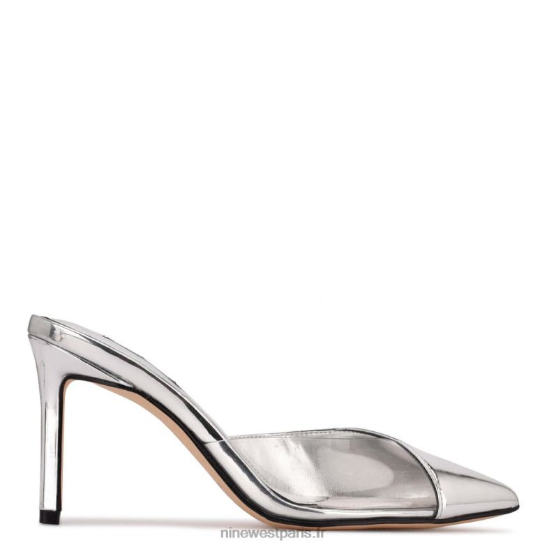 Nine West claquettes à talon ellia P88BJ693 argent/transparent