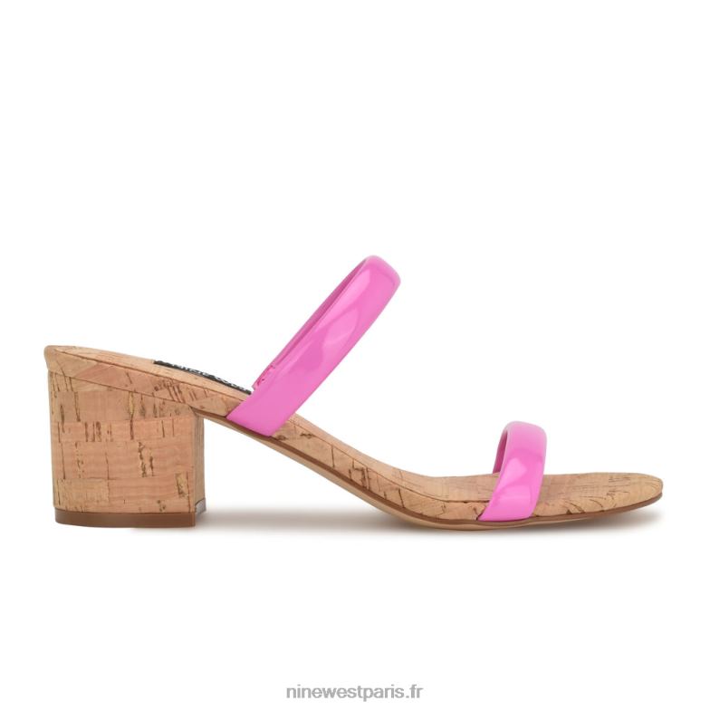 Nine West sandales à talon tae P88BJ805 liège rose fluo