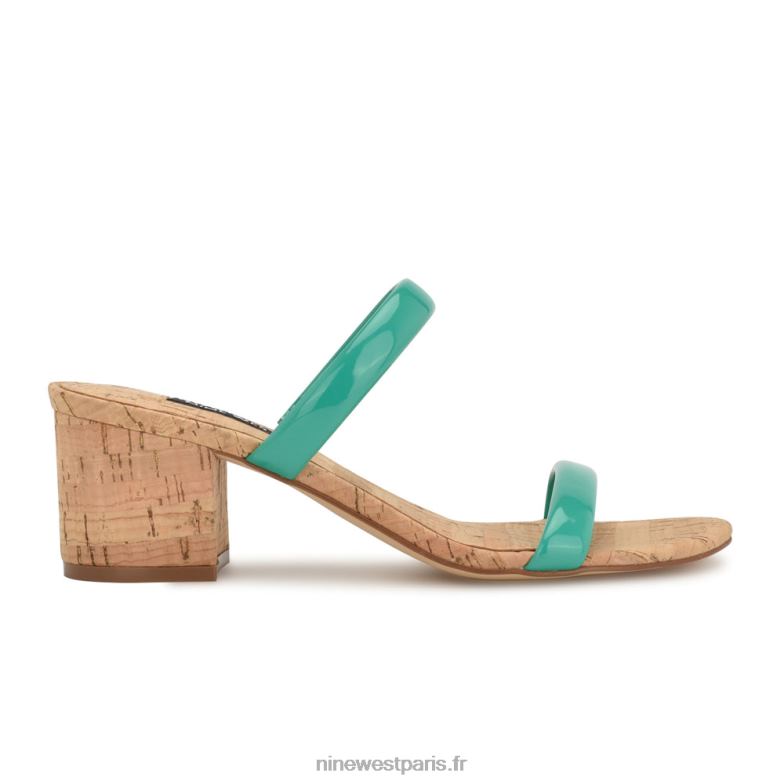 Nine West sandales à talon tae P88BJ806 liège vert émeraude