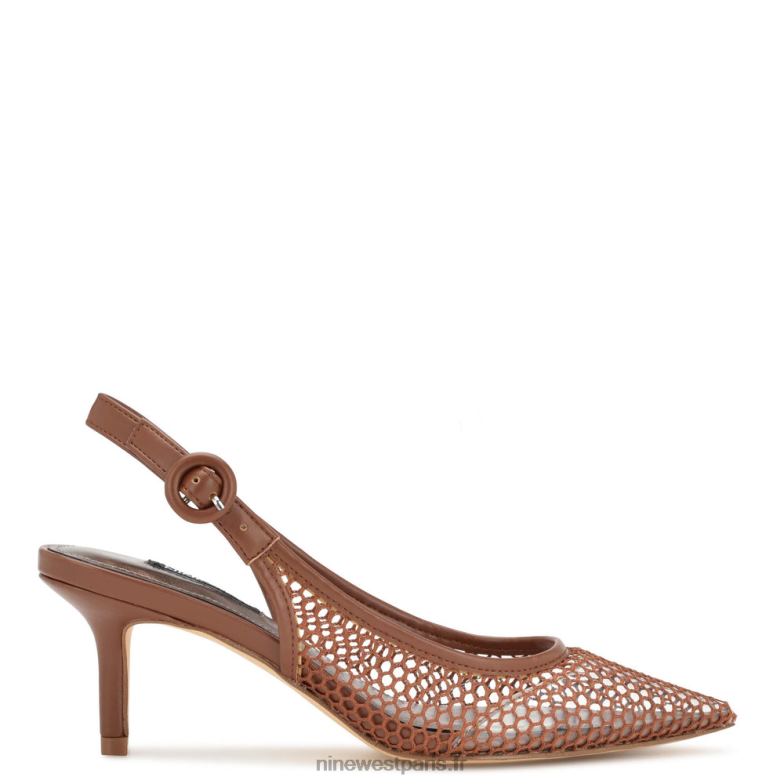 Nine West alots escarpins à brides en mesh P88BJ1767 marron/transparent