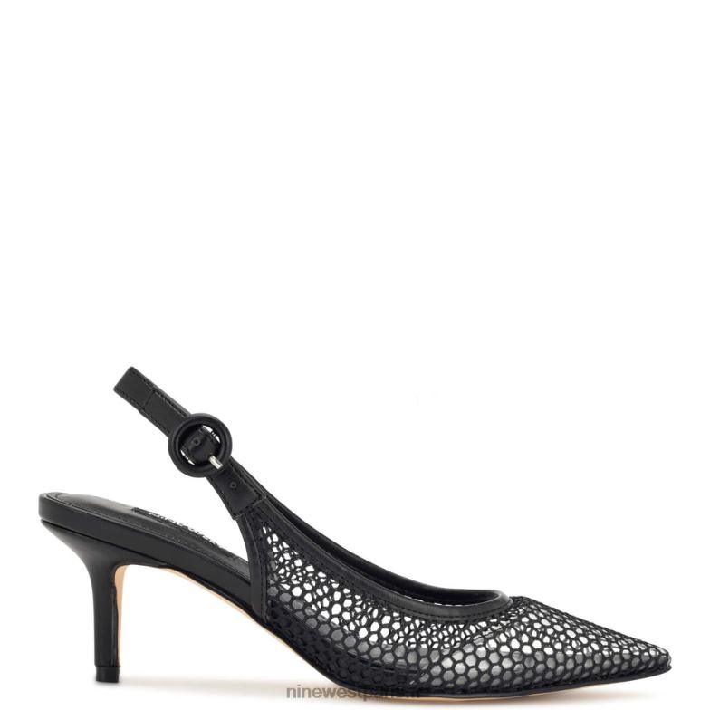 Nine West alots escarpins à brides en mesh P88BJ1768 noir/transparent