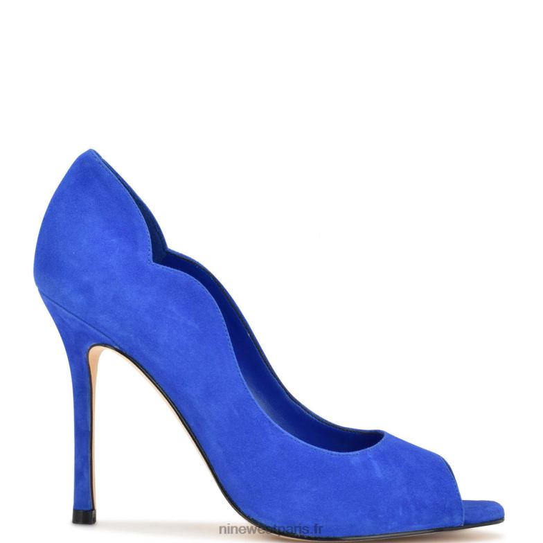 Nine West escarpins à bout ouvert kelyan P88BJ899 daim bleu moyen