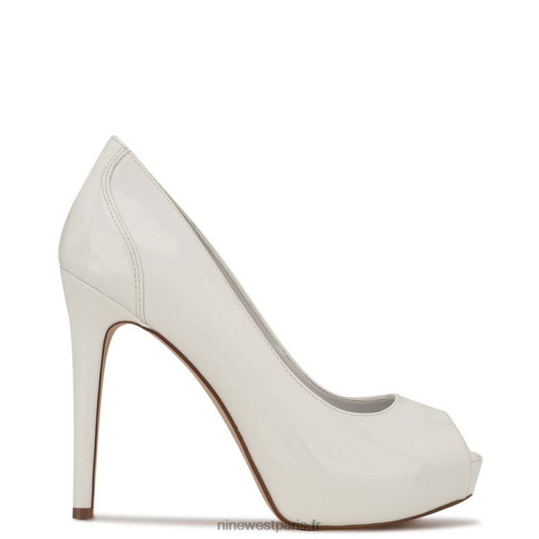 Nine West escarpins à plateforme peep toe hizzia P88BJ2067 blanc irisé