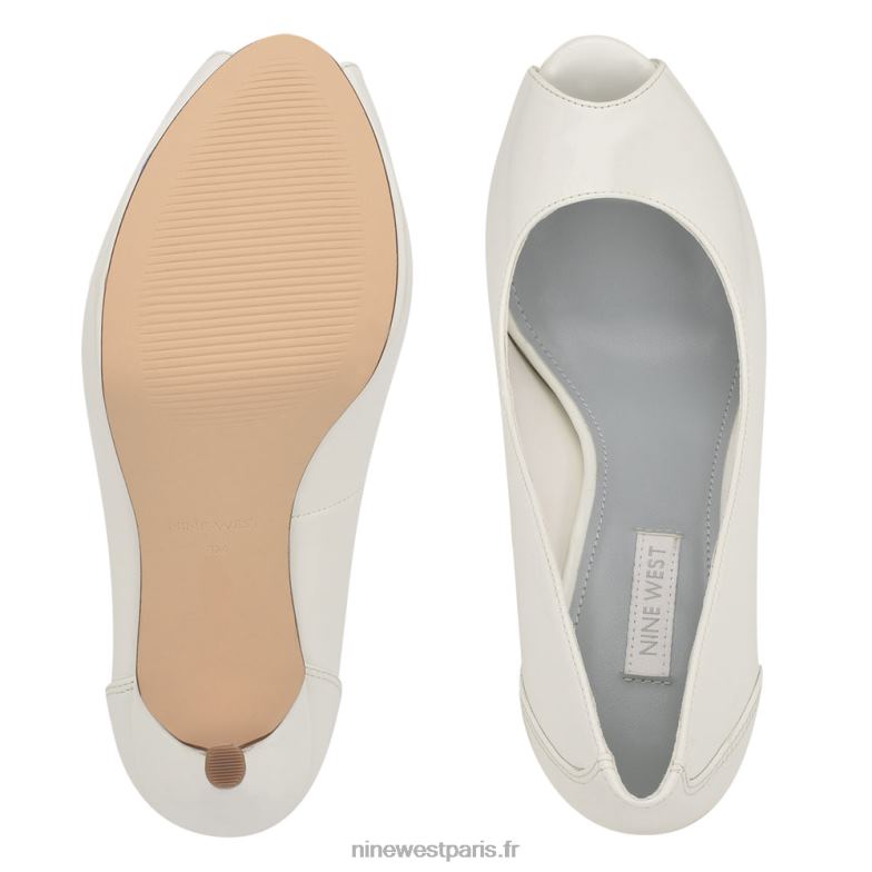 Nine West escarpins à plateforme peep toe hizzia P88BJ2067 blanc irisé