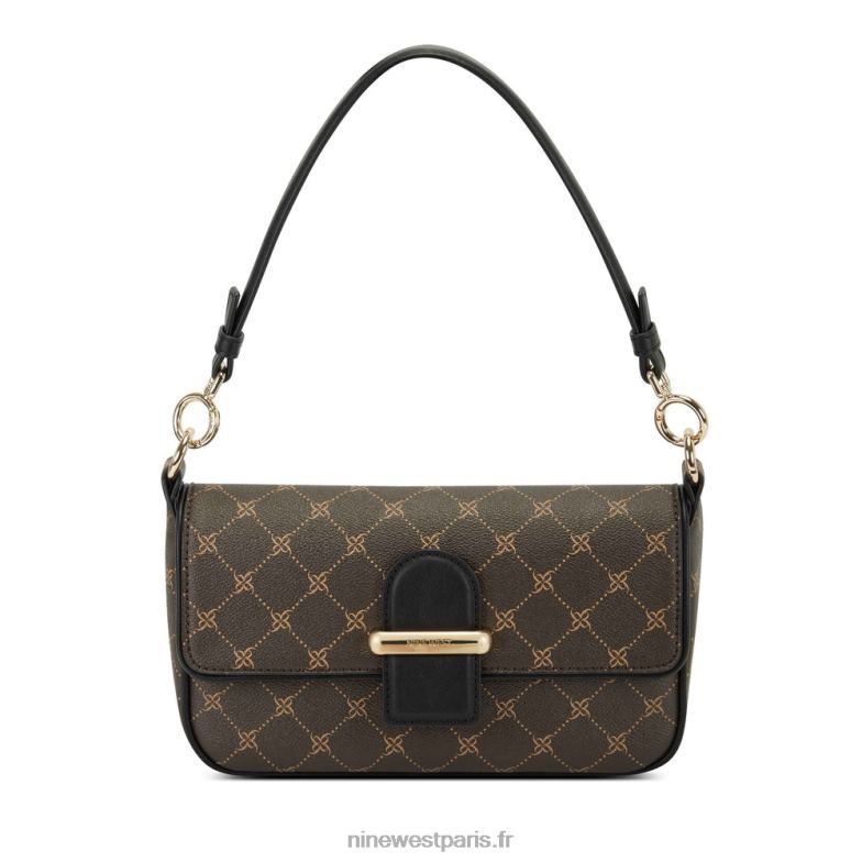 Nine West petit sac porté épaule zetta P88BJ2790 marron noir